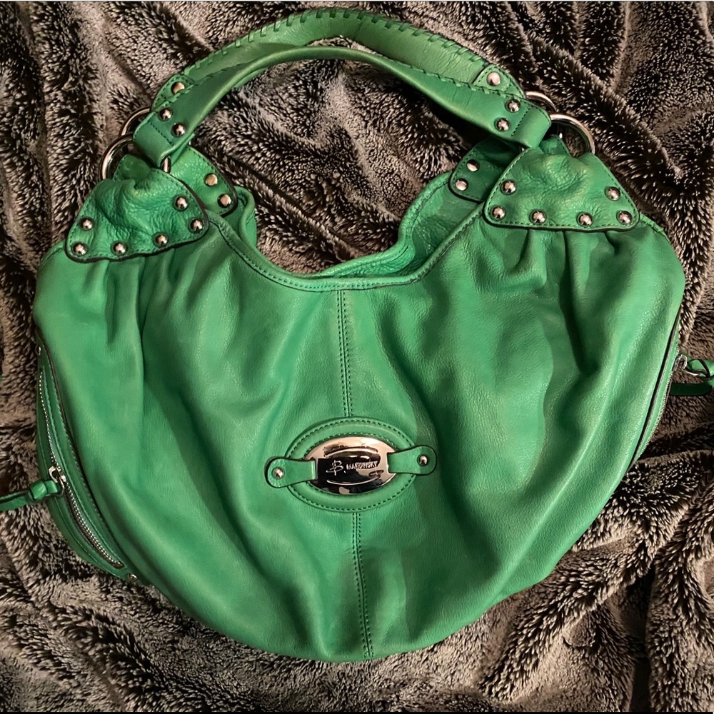 Gorgeous Green Leather B Makowski Purse